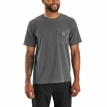 Carhartt Re-Engineered Relaxed Fit Lightweight Short-Sleeve Garment Dyed Pocket T-Shirt (Shadow Heather) Size L