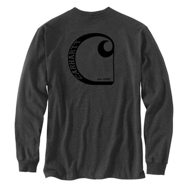 Carhartt Men's Heavyweight C Pocket Long Sleeve T Shirt (Carbon Heather) Size XXL