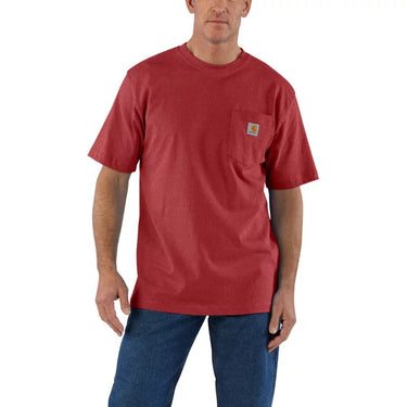 Carhartt Loose Fit Heavyweight Short-Sleeve Pocket T-Shirt (Crabapple Heather) Size S