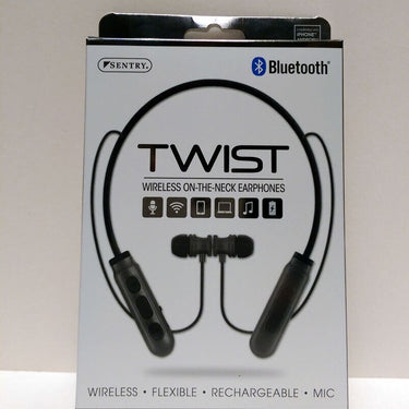 Sentry Bluetooth TWIST Wireless on-the-NECK Earphone Headphones Earbuds