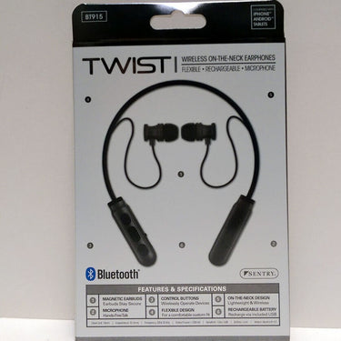 Sentry Bluetooth TWIST Wireless on-the-NECK Earphone Headphones Earbuds