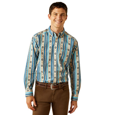 Ariat Men's Shiloh Classic Fit Button Down Shirt (Khaki) Size XL
