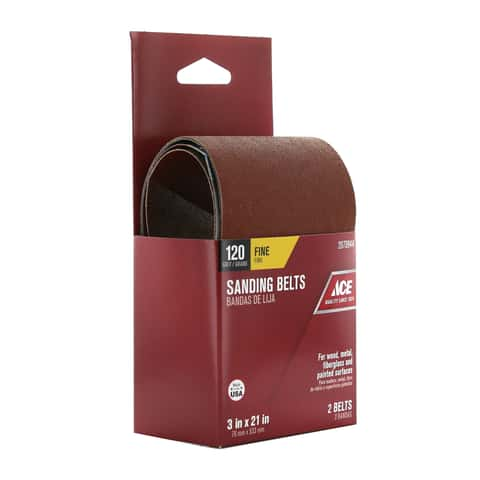 Load image into Gallery viewer, Ace 21 in. L X 3 in. W Aluminum Oxide Sanding Belt 120 Grit Fine 2 pc
