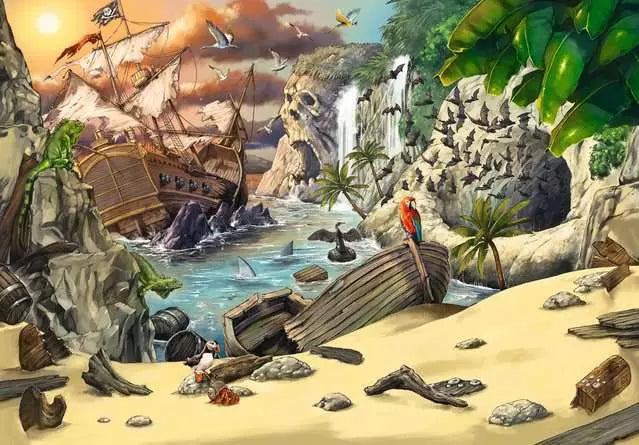 Load image into Gallery viewer, Children’s Jigsaw Puzzle Escape Puzzle Kids Pirate’s Peril - 368 Pieces
