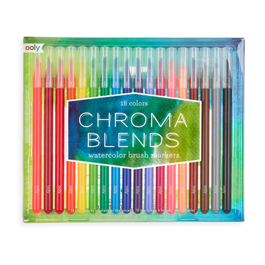 Ooly Chroma Blends Watercolor Brush Markers (18 Set)