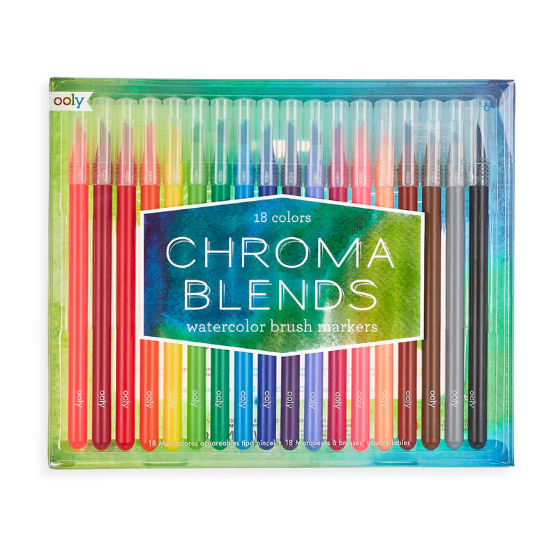 Load image into Gallery viewer, Ooly Chroma Blends Watercolor Brush Markers (18 Set)
