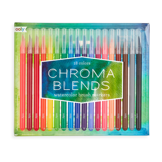 Ooly Chroma Blends Watercolor Brush Markers (18 Set)