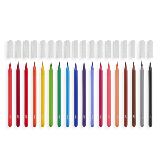 Ooly Chroma Blends Watercolor Brush Markers (18 Set)