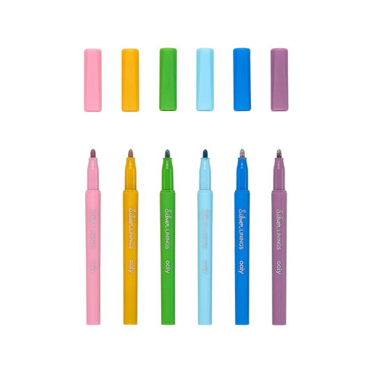 Ooly Silver Linings Outline Markers (6 Set)