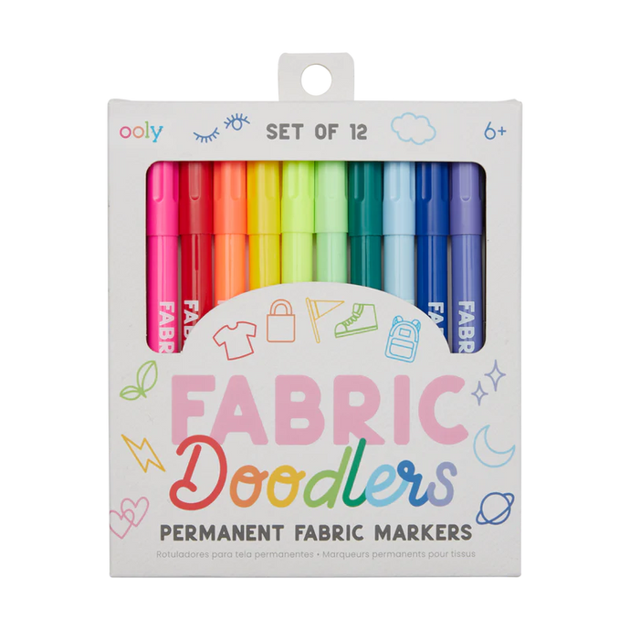 Ooly Fabric Doodlers Markers (12 Set)