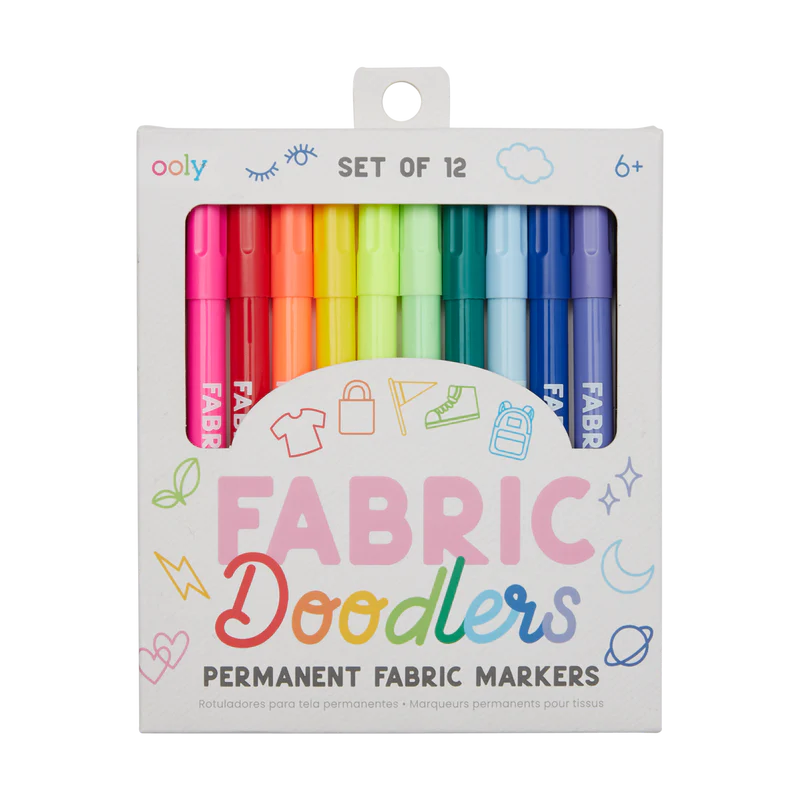 Load image into Gallery viewer, Ooly Fabric Doodlers Markers (12 Set)
