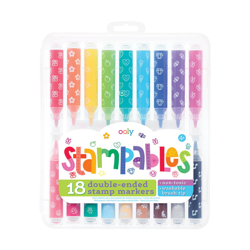 Load image into Gallery viewer, Ooly Stampables Double-Ended Stamp Markers (18 Set)
