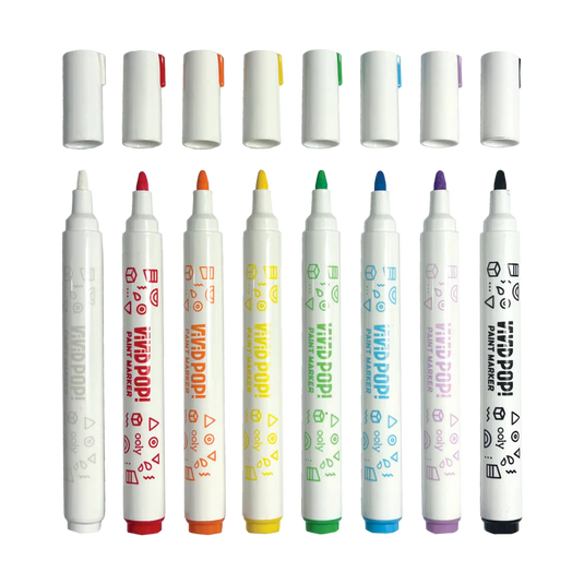 Ooly Vivid Pop! Water Based Paint Markers (8 Set)