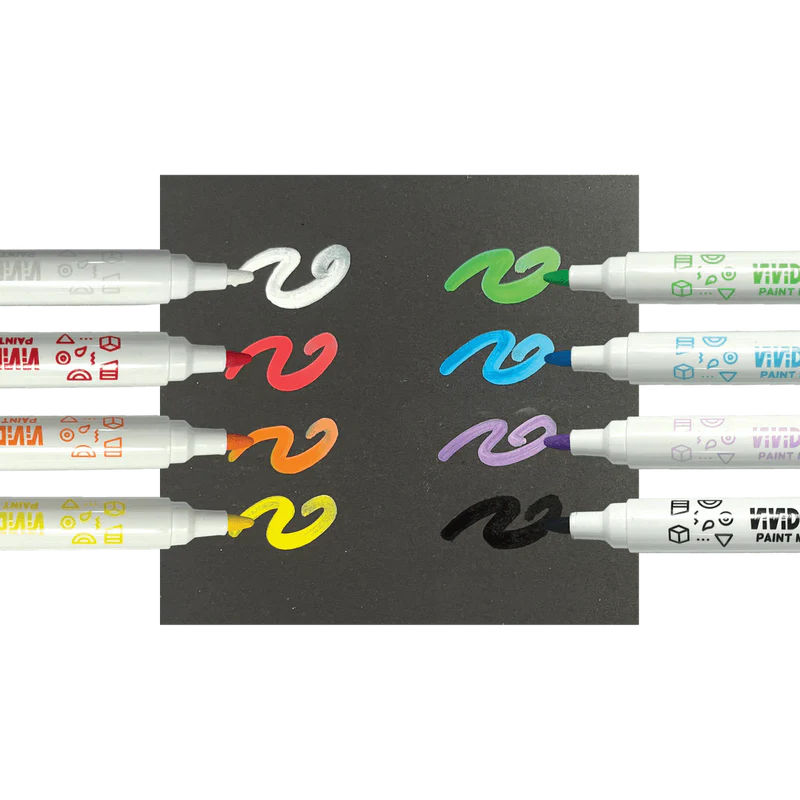 Load image into Gallery viewer, Ooly Vivid Pop! Water Based Paint Markers (8 Set)
