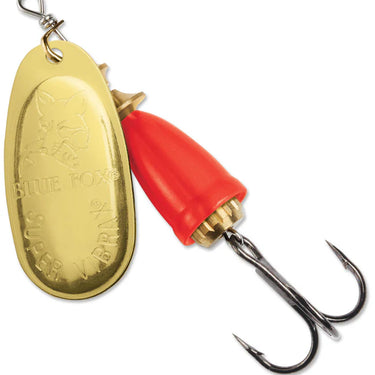 Blue Fox Classic 1/8oz Vibrax Painted Spinner (Gold/Fluorescent Red)