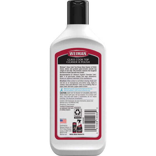 Weiman Apple Scent Glass Cooktop Cleaner 10 oz Cream