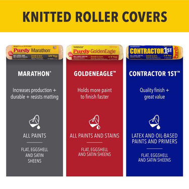 Purdy Contractor 1st Polyester 9 in. W X 3/8 in. Paint Roller Cover 3 pk