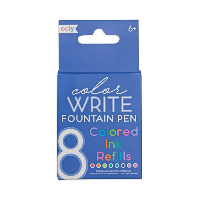 Ooly Color Write Fountain Pens Colored Ink Refills (8 Set)