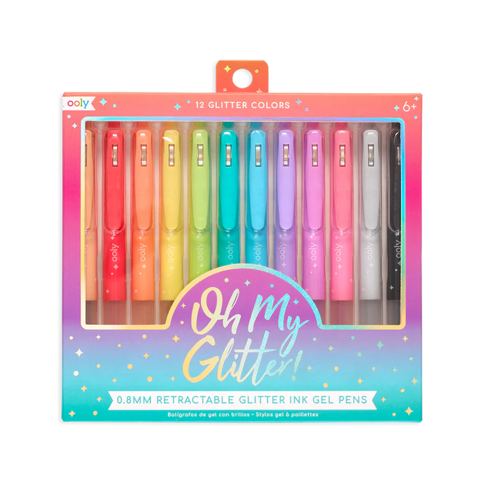 Ooly Oh My Glitter! Retractable Gel Pens (12 Set)