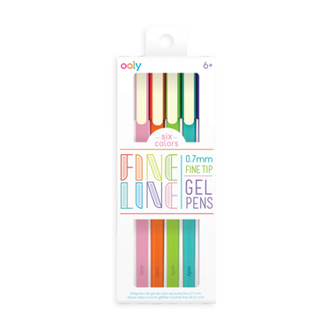 Ooly Fine Line Colored Gel Pens (6 Set)