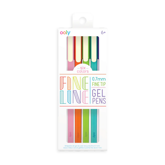 Ooly Fine Line Colored Gel Pens (6 Set)