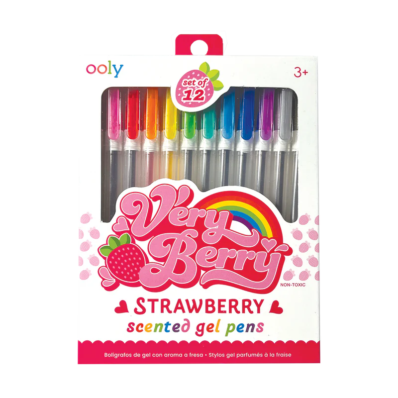 Load image into Gallery viewer, Ooly Very Berry Strawberry Scented Gel Pens (12 Set)
