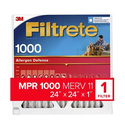 Load image into Gallery viewer, Filtrete 24 in. W X 24 in. H X 1 in. D 1000 MERV Pleated Allergen Air Filter 1 pk
