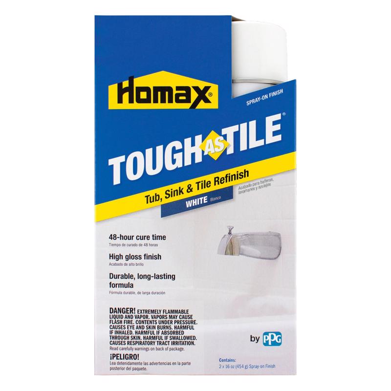 Load image into Gallery viewer, Homax Tough As Tile Gloss White Bathtub and Tile Refinishing Kit 32 oz
