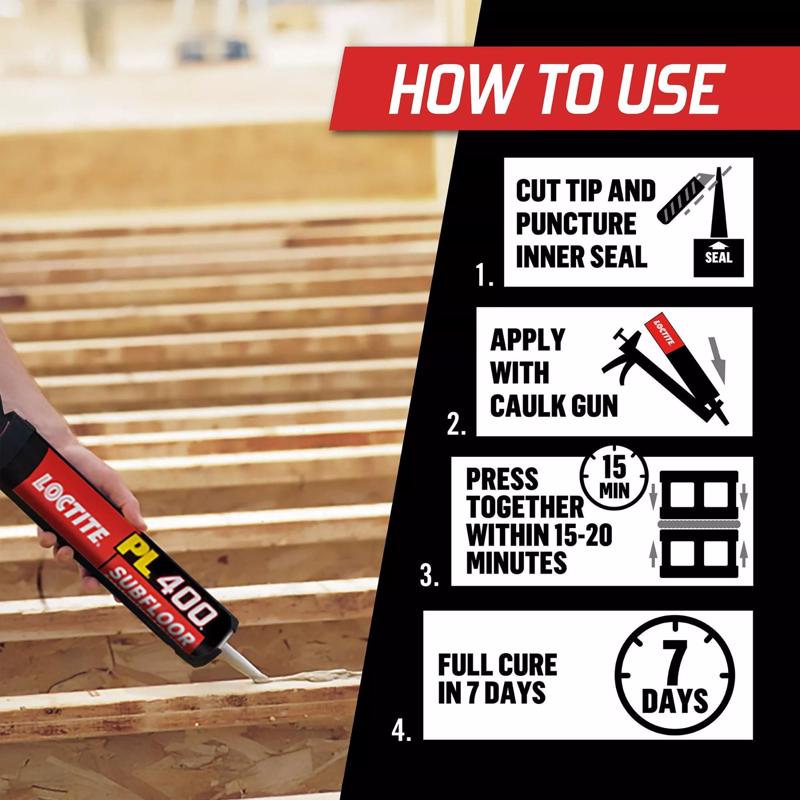 Load image into Gallery viewer, Loctite PL 400 Subfloor Adhesive Synthetic Latex Subfloor Construction Adhesive 10 oz
