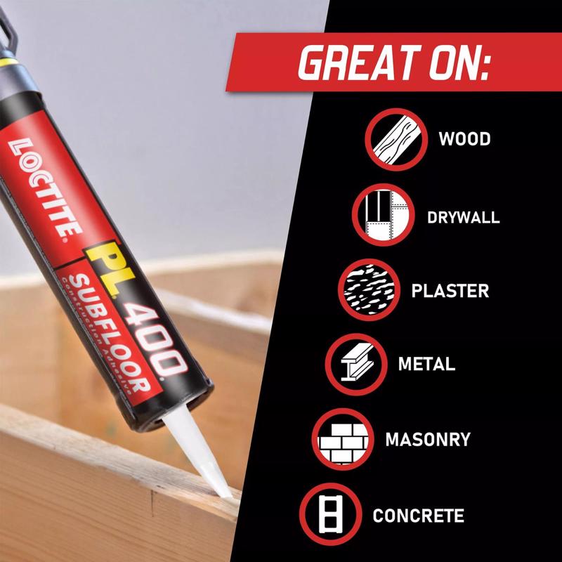 Load image into Gallery viewer, Loctite PL 400 Subfloor Adhesive Synthetic Latex Subfloor Construction Adhesive 10 oz
