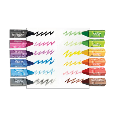 Ooly Happy Triangles Jumbo Crayons - Set of 12