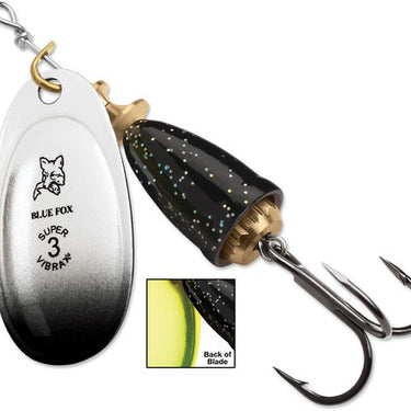 Blue Fox 7/16oz Classic Vibrax Spinner (Black/Chartreuse Candyback)