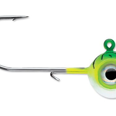 VMC 3/8oz Neon Moon Eye Jigheads (Green Fire UV)
