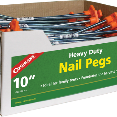 Coghlan's 10" Heavy Duty Nail Pegs (1 Tent Peg per purchase)