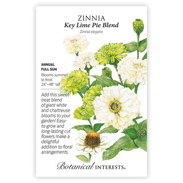 Botanical Interests Key Lime Pie Blend Zinnia Seeds