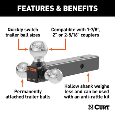 CURT Tri-Ball Mount
