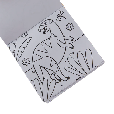 Ooly Carry Along! Coloring Book and Crayon Set - Dinoland - Set of 9 Crayons
