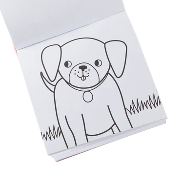 Ooly Carry Along! Coloring Book and Crayon Set - Pet Pals - Set of 9 Crayons
