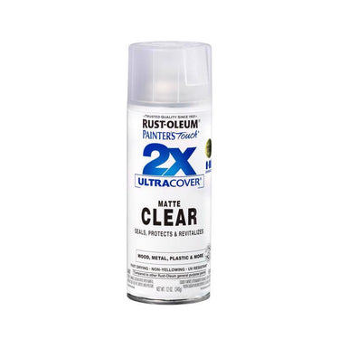 Rust-Oleum Painter's Touch 2X Ultra Cover Matte Clear Paint+Primer Spray Paint 12 oz