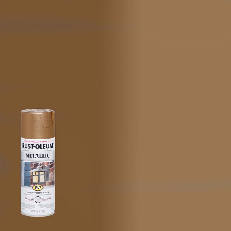 Load image into Gallery viewer, Rust-Oleum Stops Rust Metallic Antique Brass Metallic Spray Paint 11 oz
