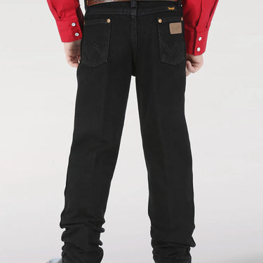 Wrangler Boy's Slim Cowboy Cut Original Fit Jeans (Black) Size 14