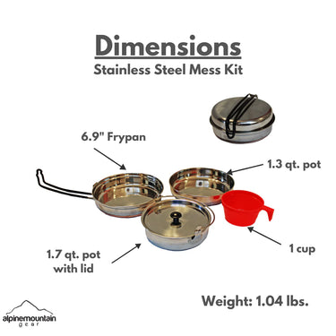 Caddis Stainless Steel Mess Kit