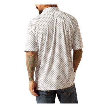 Ariat Men's All Over Print Polo (White Geo) Size L