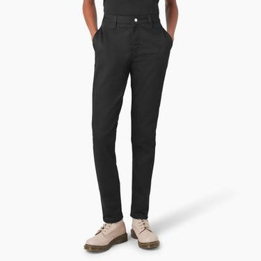 Dickies Women's Super Flex Skinny Leg Work Pants (Black) Size 27