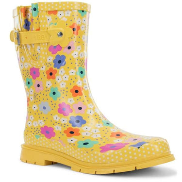 Western Chief Women's Daisy Delight Mid Rain Boots (Yellow) Size 9