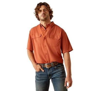 Ariat Men's VentTEK Outbound Classic Fit Shirt (Orange) Size XL