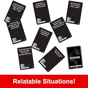 Girls in Bar Bathrooms Adult Party Game for Girls and Bachelorette Parties for Hilarious Game Night Memories