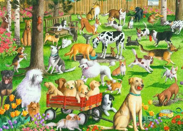 Load image into Gallery viewer, Jigsaw Puzzle At the Dog Park - 500 Pieces
