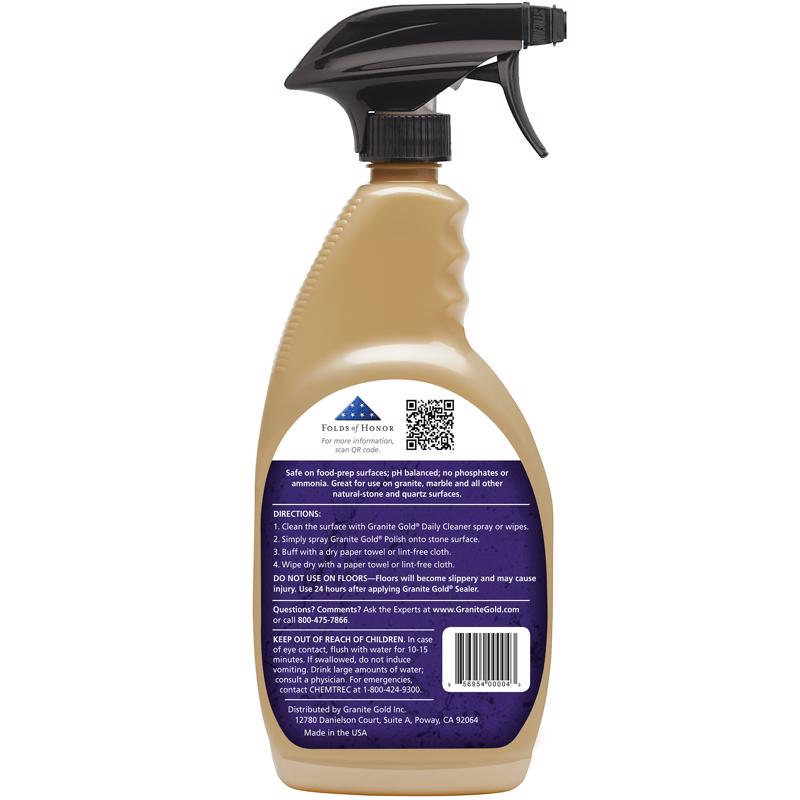 Load image into Gallery viewer, Granite Gold Citrus Scent Granite and Stone Polish 24 oz Liquid
