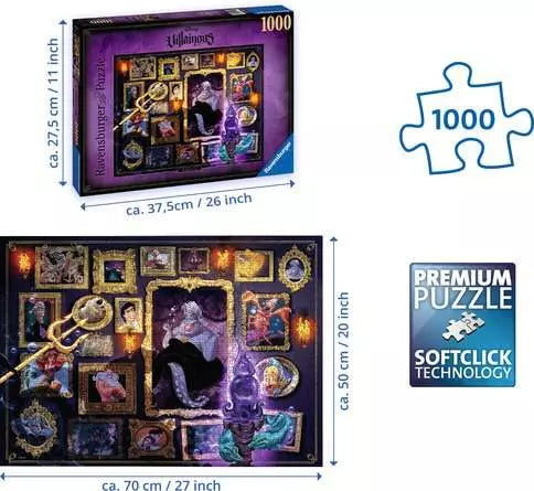 Jigsaw Puzzle Disney Villainous: Ursula - 1000 Pieces